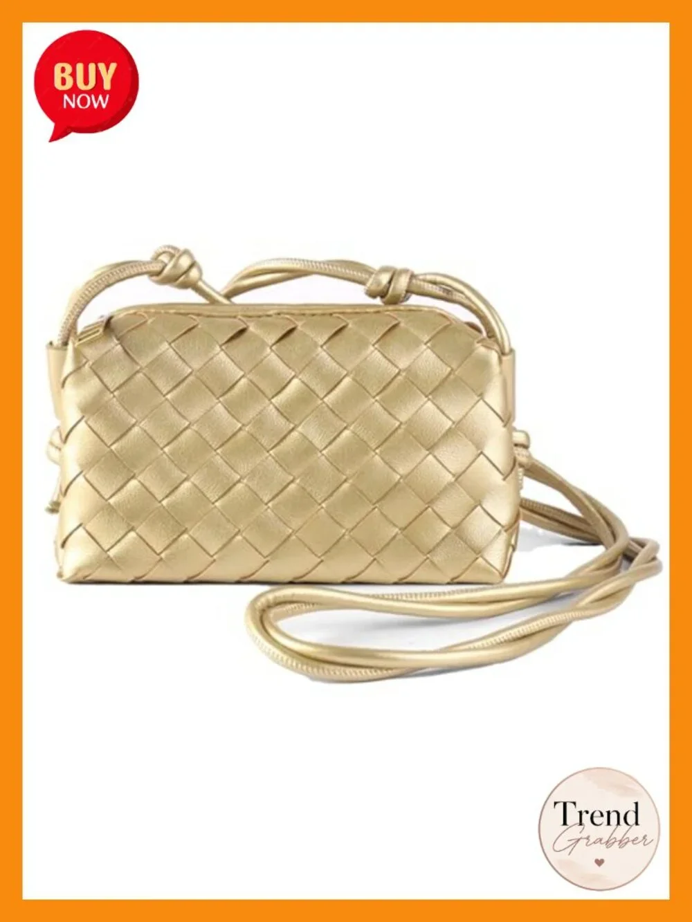 Small Woven Vegan Leather Crossbody Bag Purse Shoulderbag